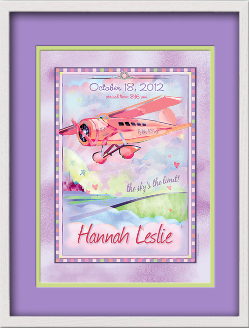 Classic Prints 16x20 - Girl Airplane